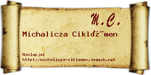Michalicza Ciklámen névjegykártya